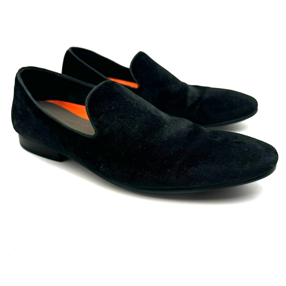 MIX NO. 6 Men's Size 12 Haigen Black Velvet Slip On Formal Dress Loafers Shoes‎